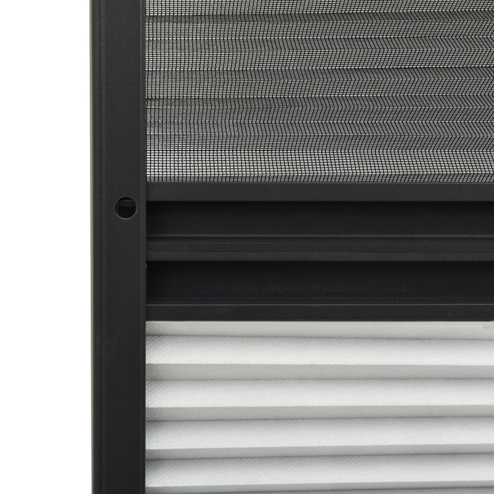 plisseret insektnet til vinduer aluminium 60x80 cm med skygge