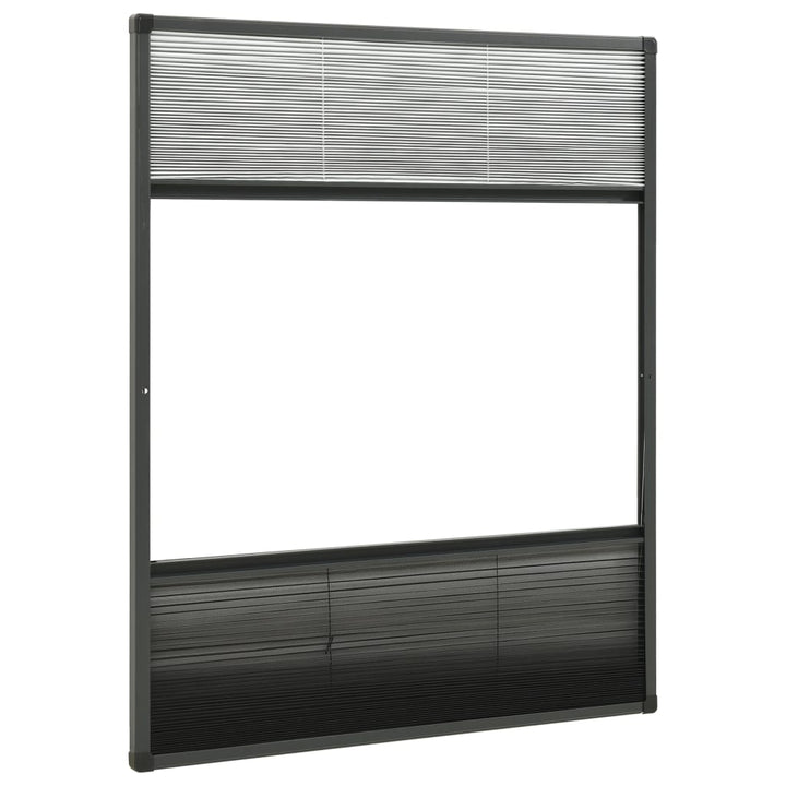 plisseret insektnet til vinduer 80x100 cm afskygning aluminium