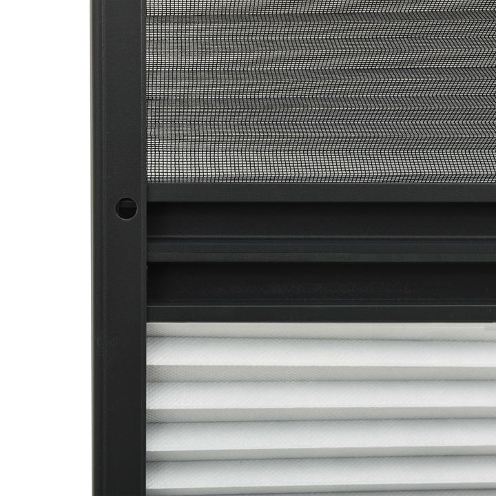 plisseret insektnet til vinduer 80x100 cm afskygning aluminium