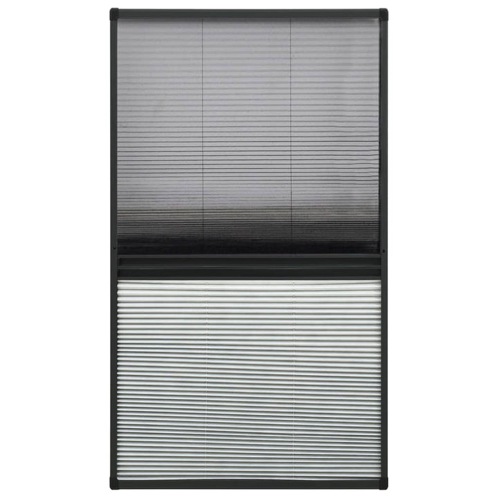plisseret insektnet til vinduer 80x160 cm afskygning aluminium