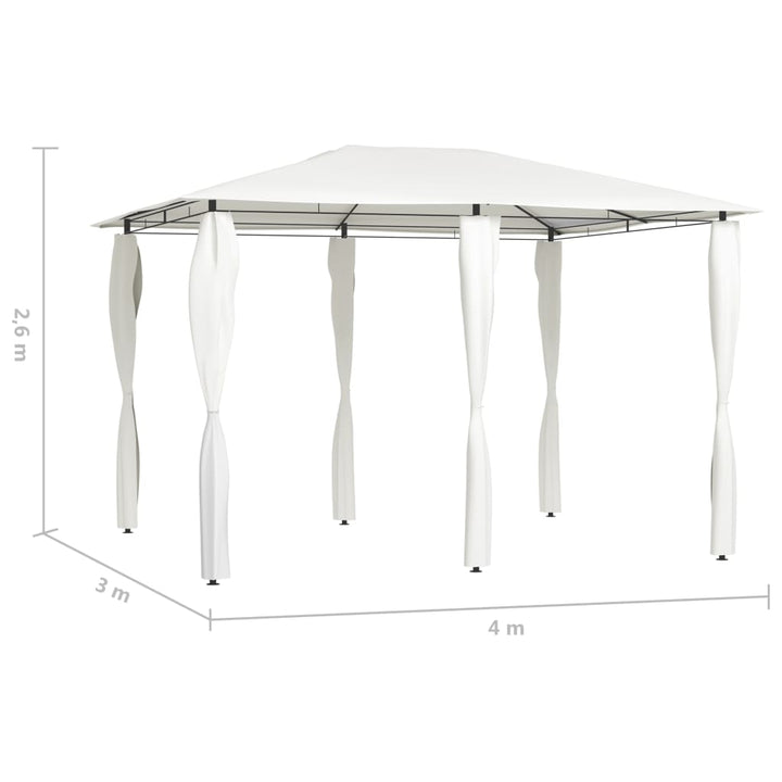 med stolpeovertræk 3x4x2,6 m 160 g/m² cremefarvet