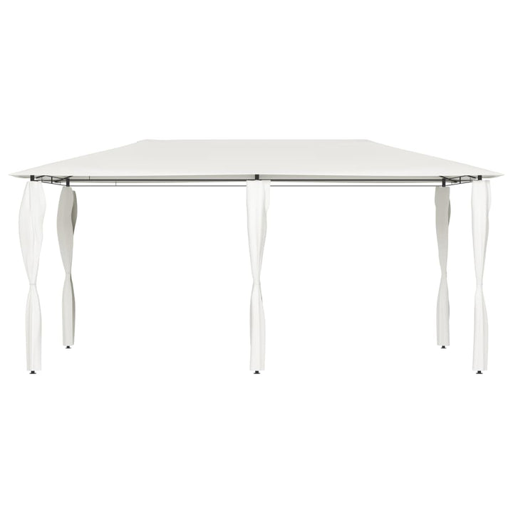 pavillon med stolpeovertræk 2,98x5,3x2,59m 160 g/m² cremefarvet