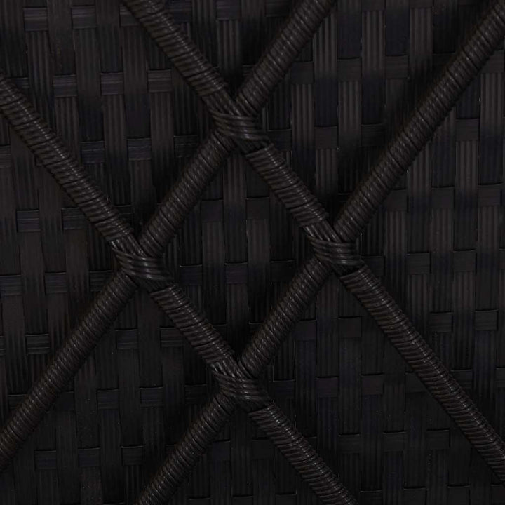 liggestole 3 dele med tebord polyrattan sort