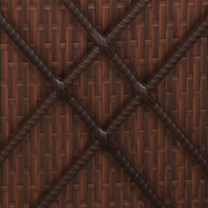 liggestole 3 dele med tebord polyrattan brun
