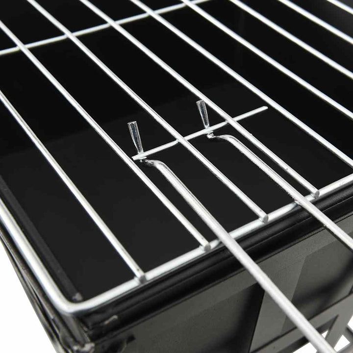 2-i-1 bålfad og grill 34x34x48 cm stål