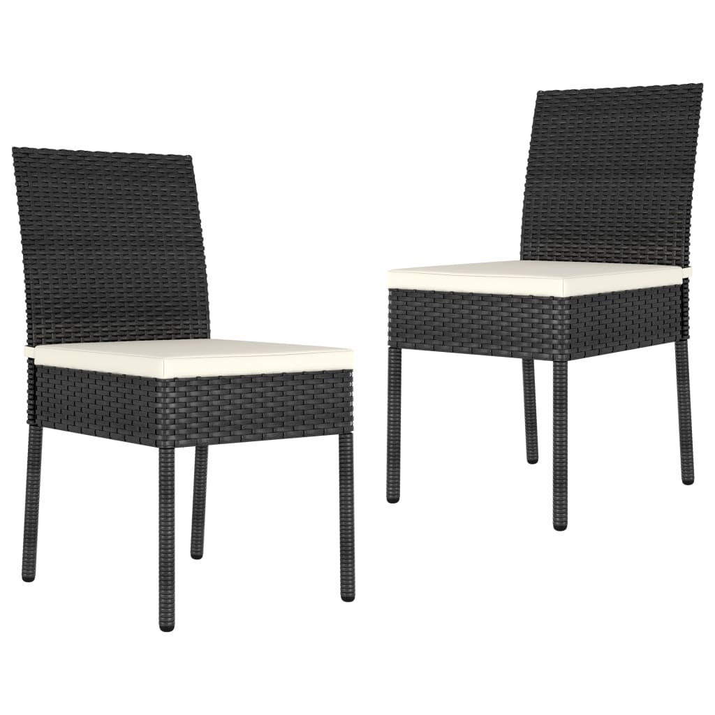 havestole 2 stk. polyrattan sort