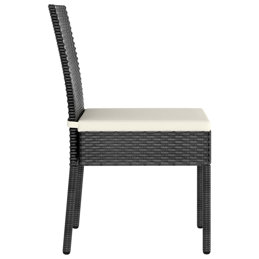 havestole 2 stk. polyrattan sort