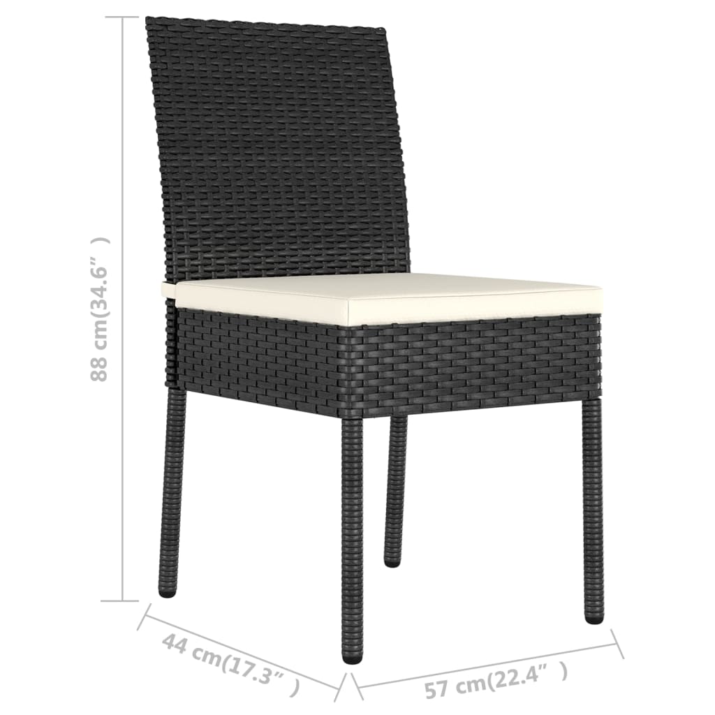 havestole 2 stk. polyrattan sort
