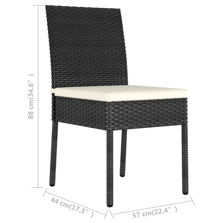 havestole 2 stk. polyrattan sort