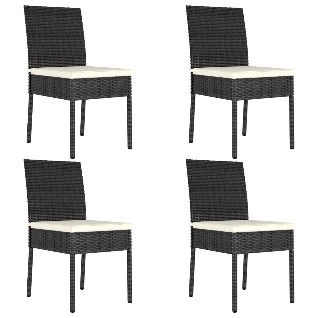 havestole 4 stk. polyrattan sort