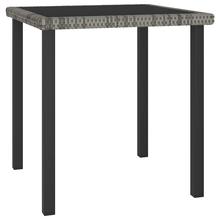 havebord 70x70x73 cm polyrattan grå