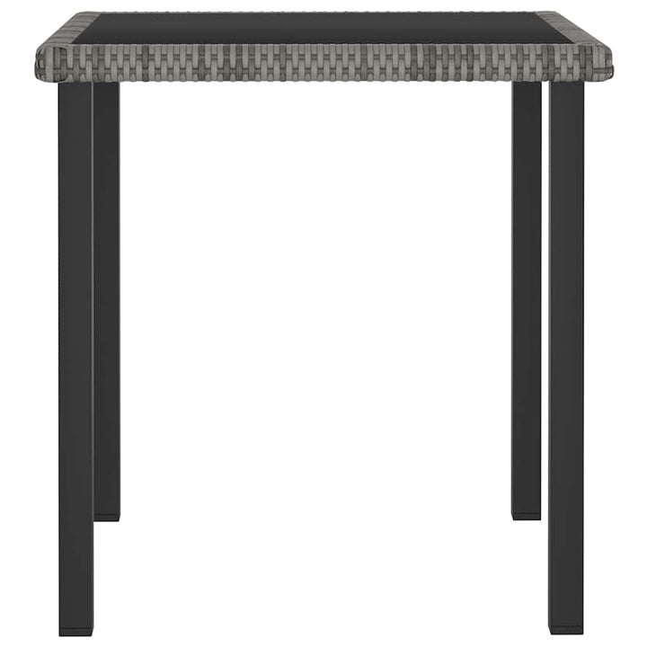 havebord 70x70x73 cm polyrattan grå