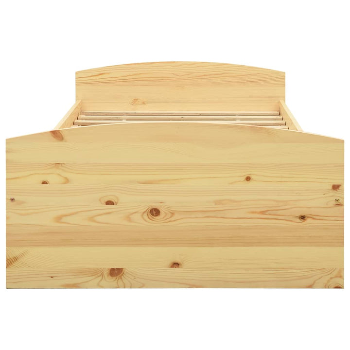 sengeramme med 2 skuffer 90x200 cm massivt fyrretræ