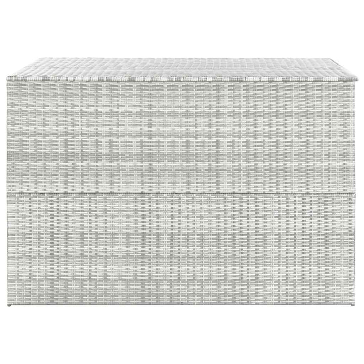 opbevaringskasse til haven 150x100x100 cm polyrattan lysegrå