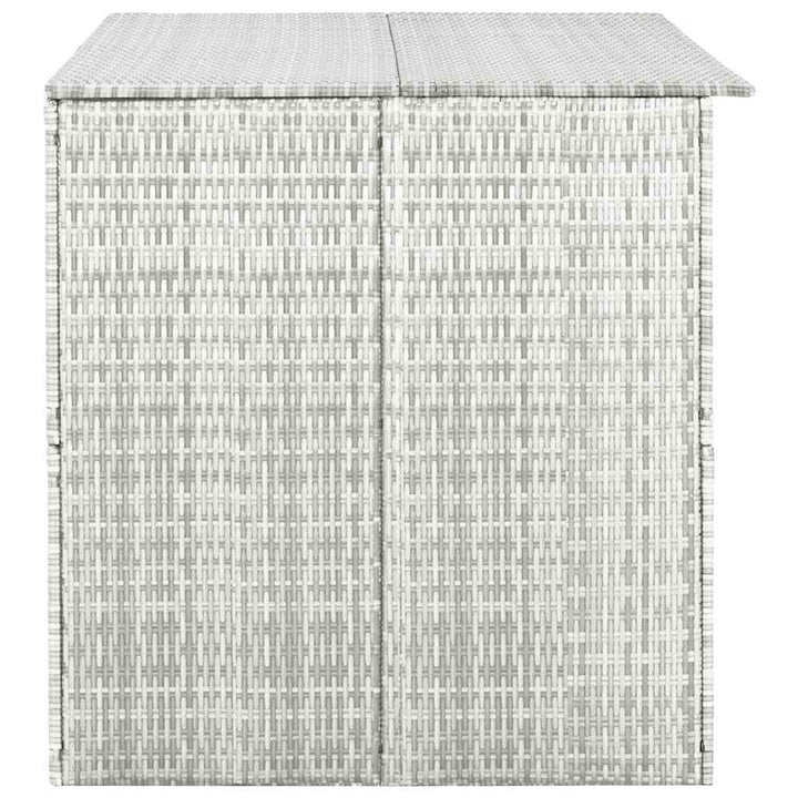 opbevaringskasse til haven 150x100x100 cm polyrattan lysegrå