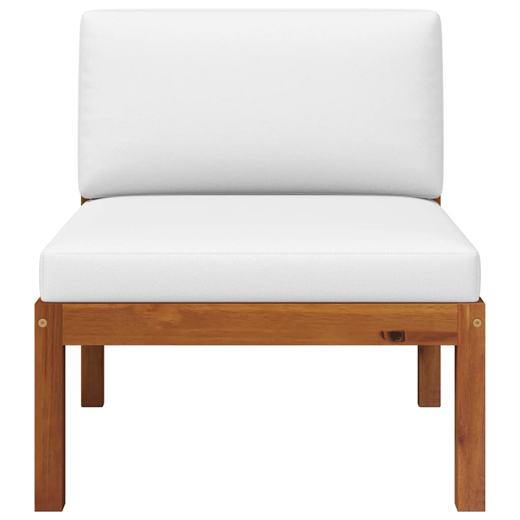 2-delt havemøbelsæt med hynder træ akacie og reb