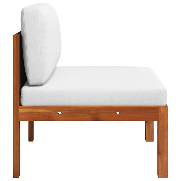 2-delt havemøbelsæt med hynder træ akacie og reb