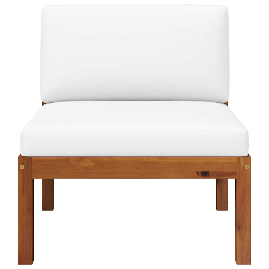 2-delt havemøbelsæt med hynder træ akacie og reb