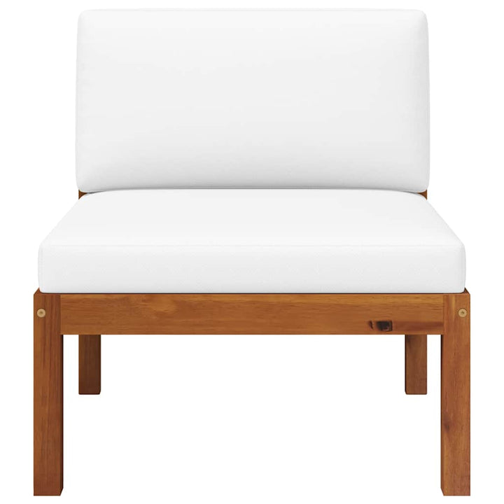 2-delt havemøbelsæt med hynder træ akacie og reb