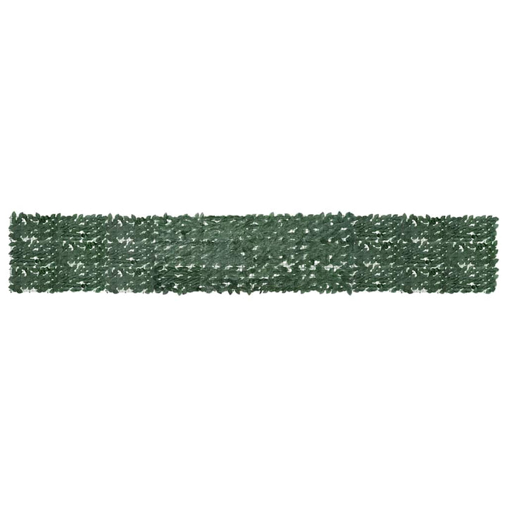 altanafskærmning 500x75 cm mørkegrønne blade
