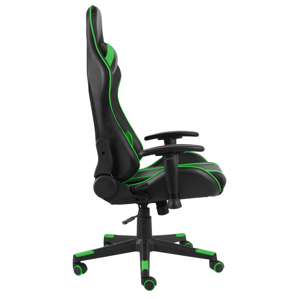 drejelig gamingstol PVC grøn