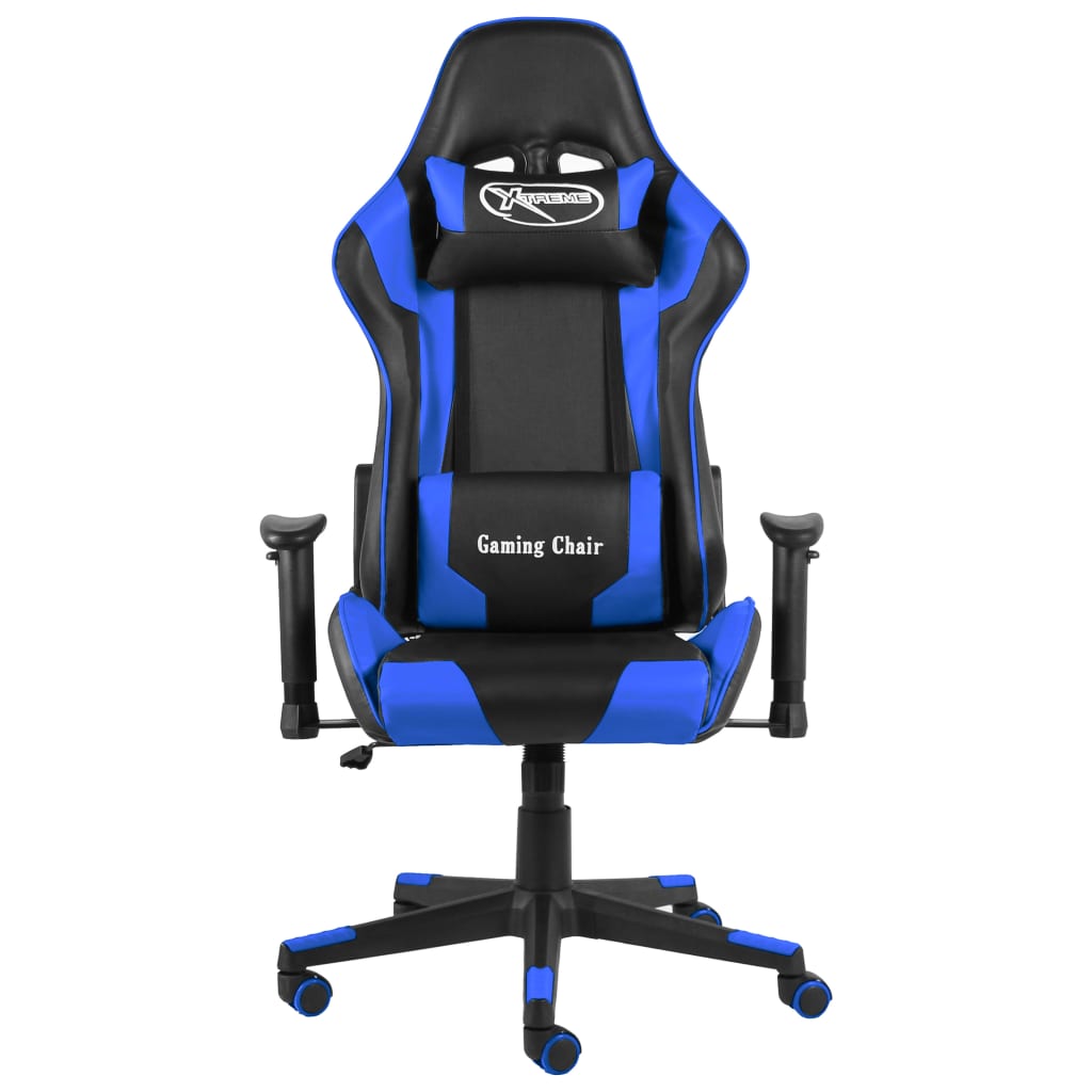 drejelig gamingstol PVC blå