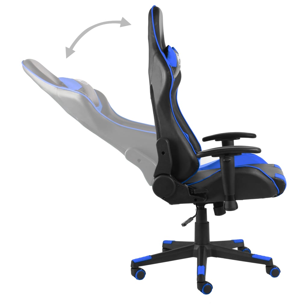 drejelig gamingstol PVC blå
