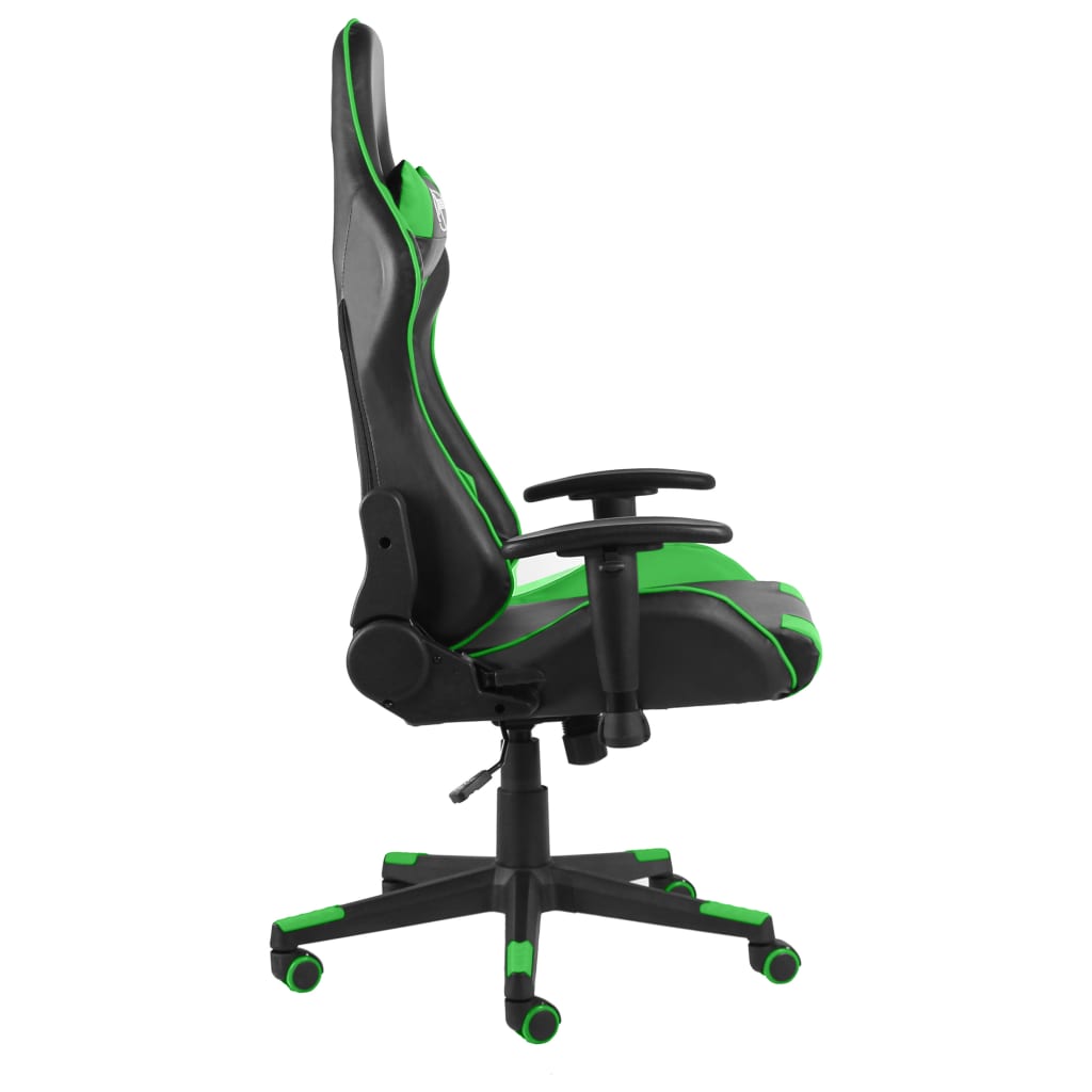drejelig gamingstol PVC grøn