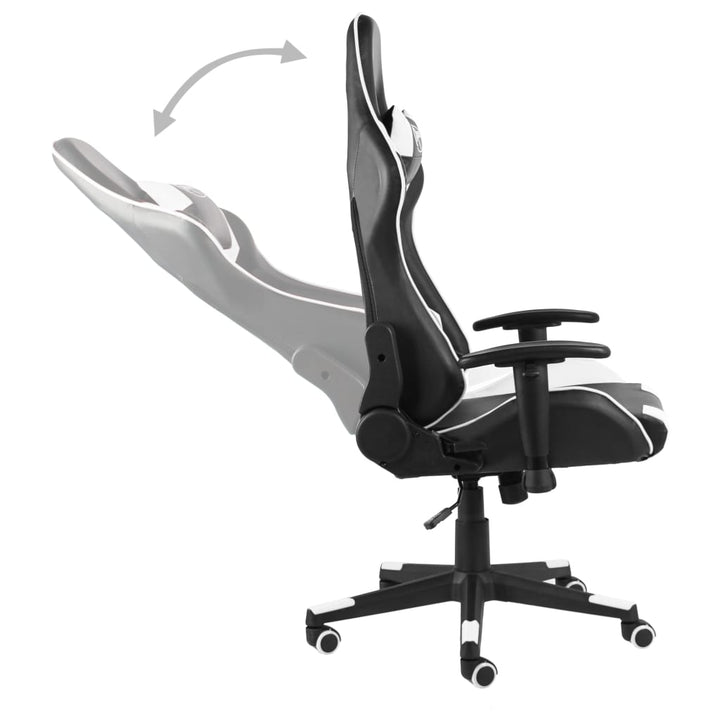 drejelig gamingstol PVC hvid