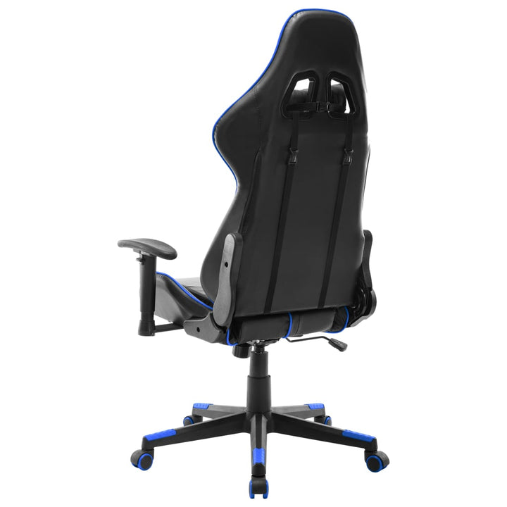 gamingstol kunstlæder sort og blå