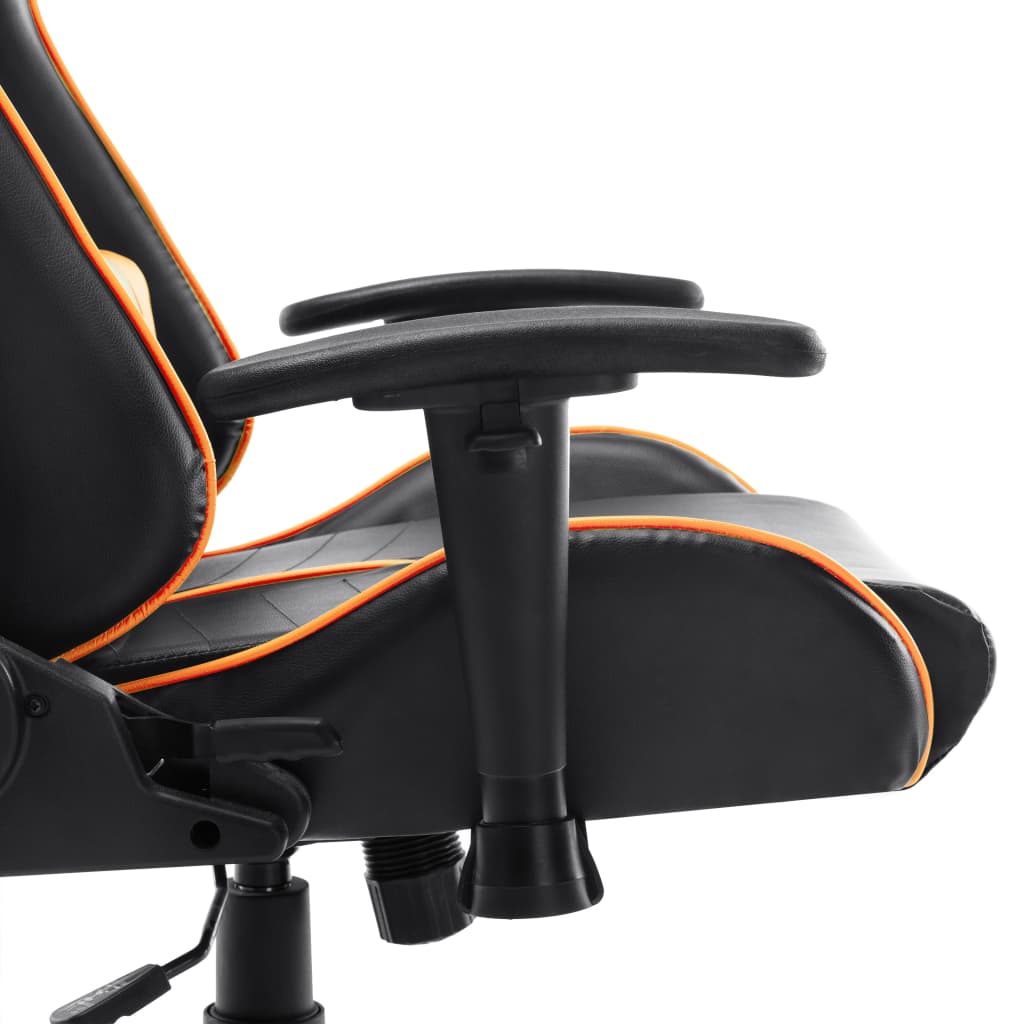gamingstol kunstlæder sort og orange