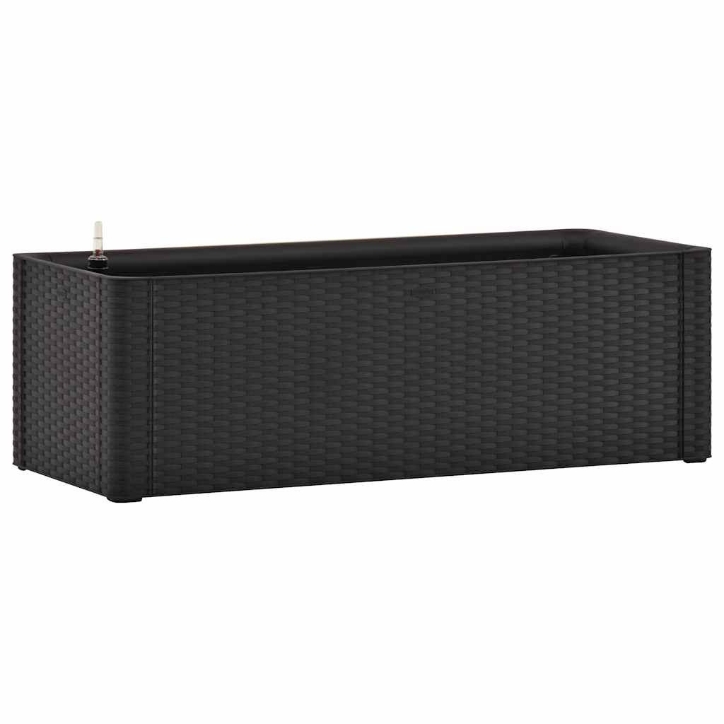 højbed med automatisk vandingssystem 100x43x33 cm antracitgrå