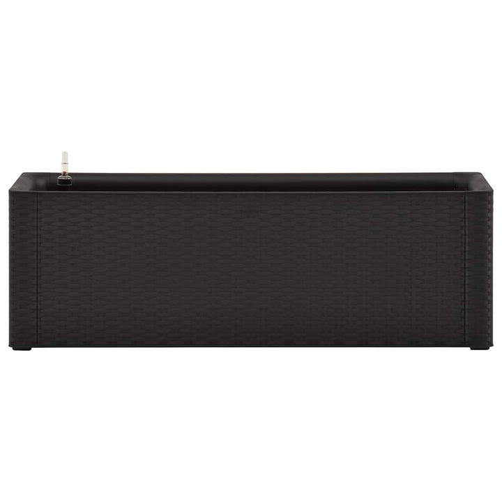 højbed med automatisk vandingssystem 100x43x33 cm antracitgrå