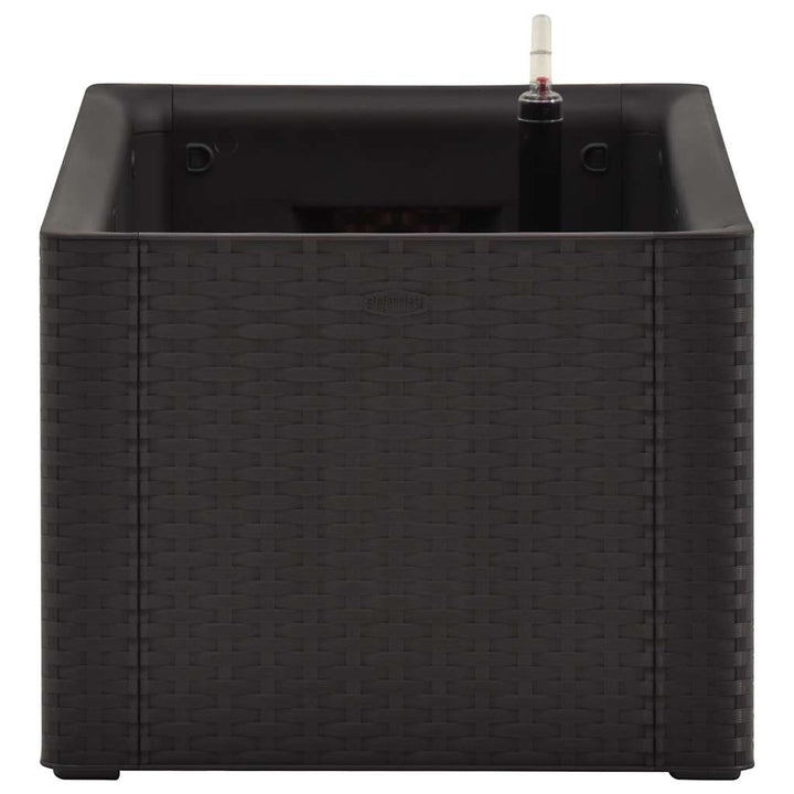 højbed med automatisk vandingssystem 100x43x33 cm antracitgrå