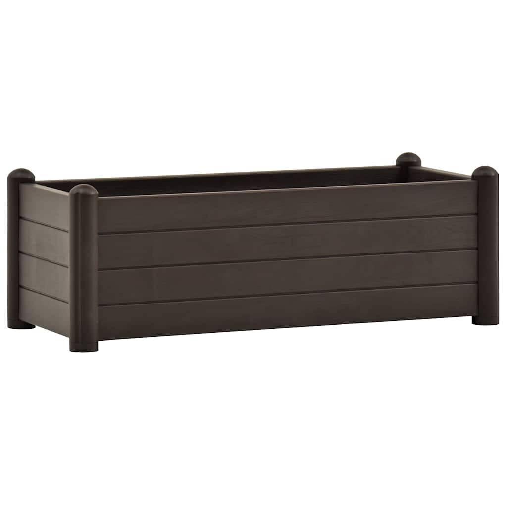 højbed 100x43x35 cm PP mokkafarvet