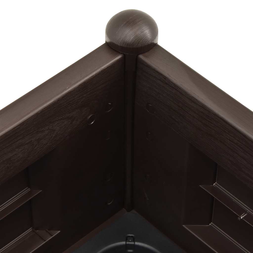 højbed 100x43x35 cm PP mokkafarvet