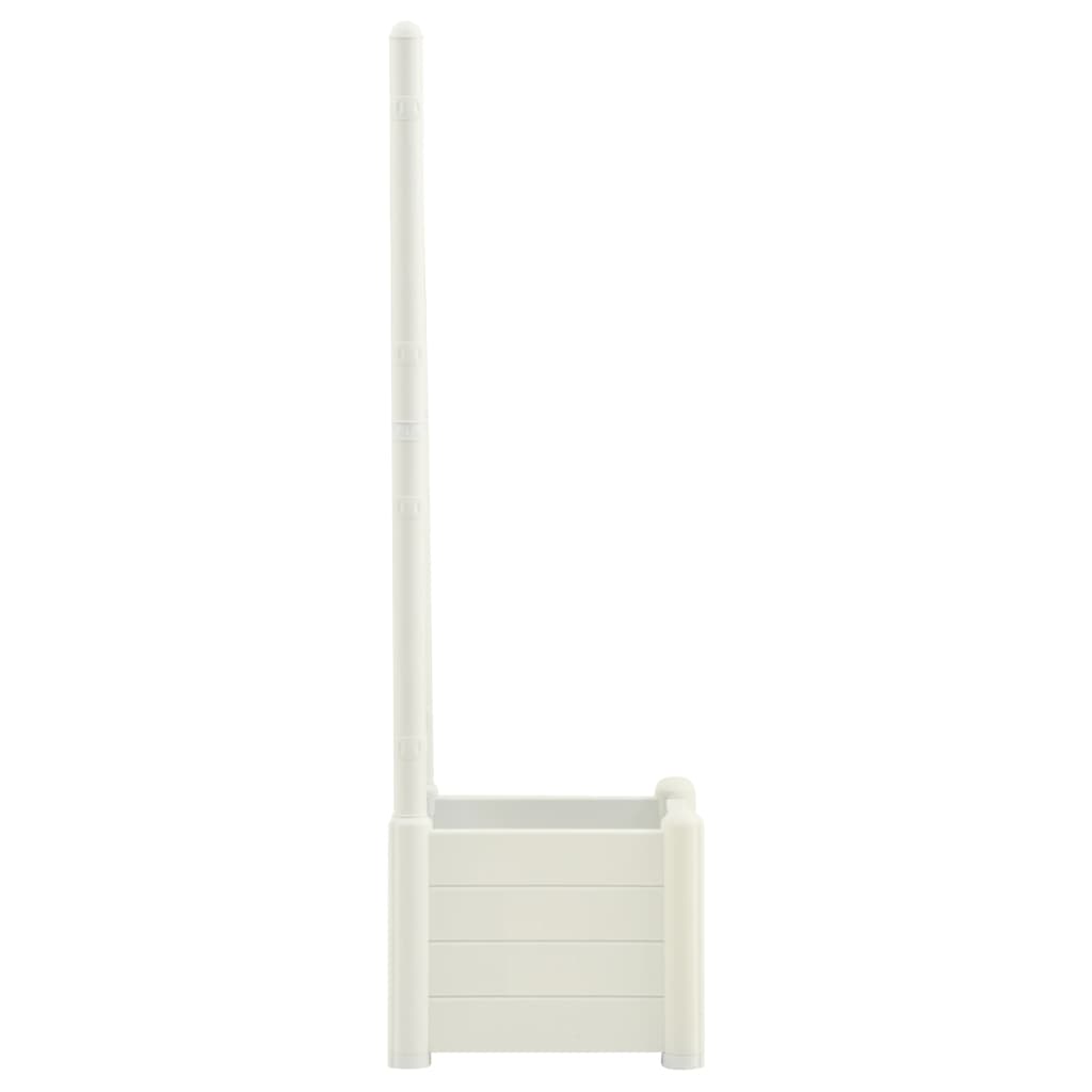 plantekasse med espalier 43x43x142 cm PP hvid