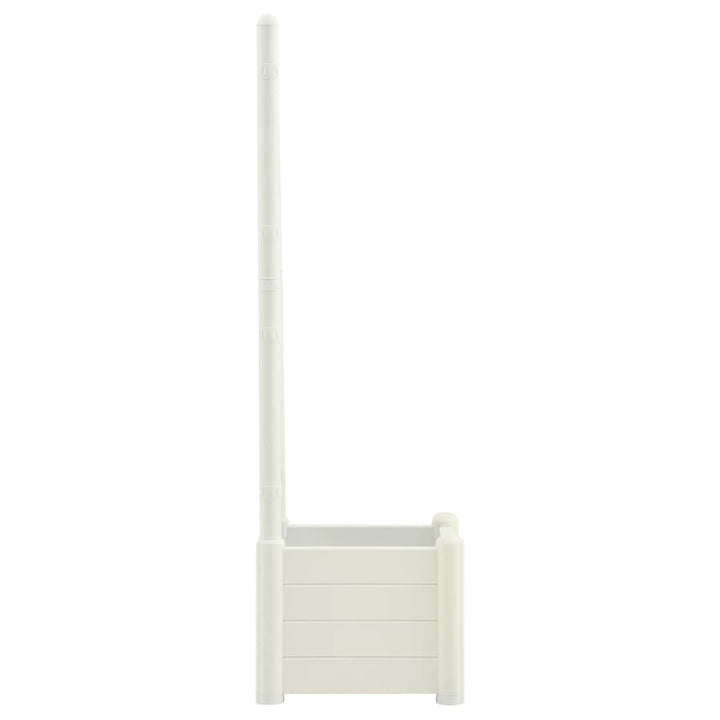 plantekasse med espalier 43x43x142 cm PP hvid