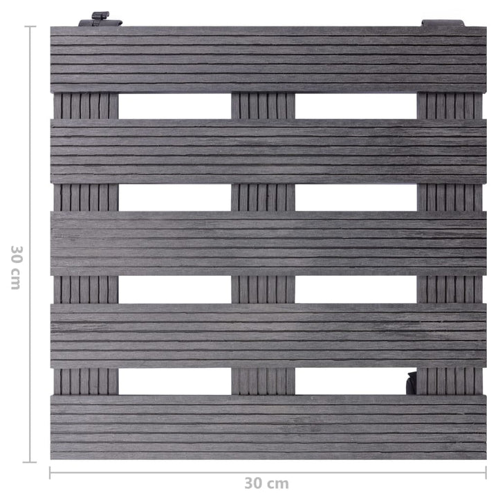 plantevogne 2 stk. 30x30x7,5 WPC grå