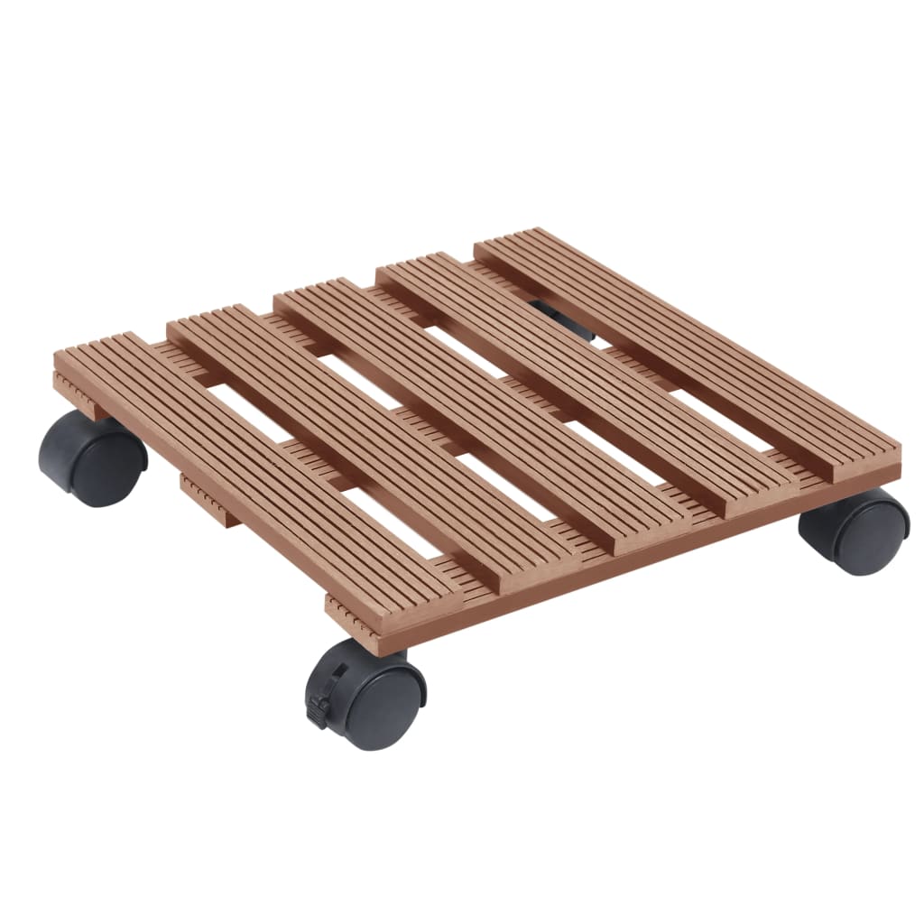 plantevogne 2 stk. 30x30x7,5 WPC brun