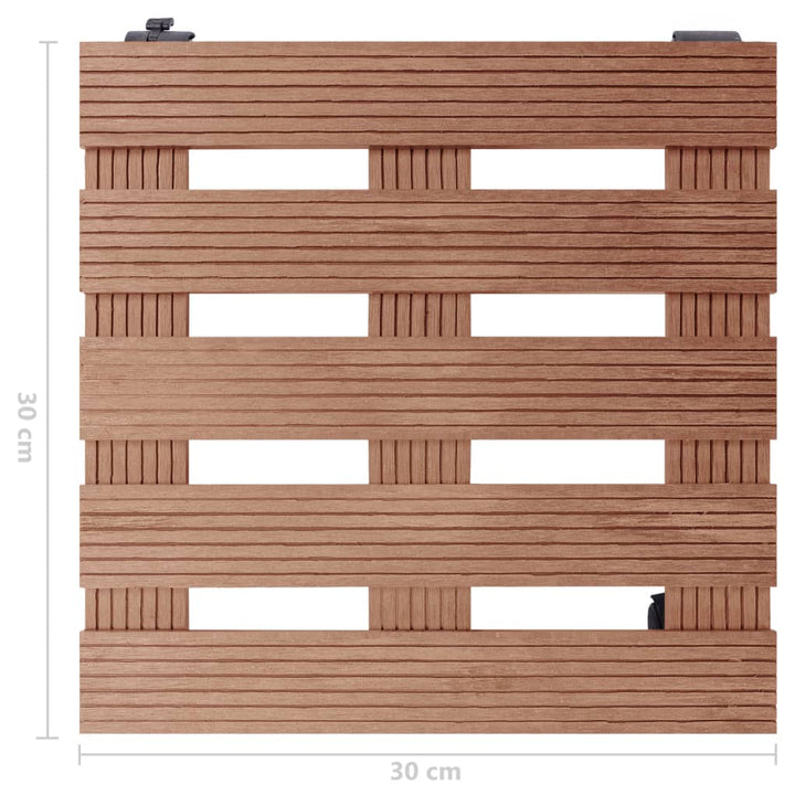 plantevogne 2 stk. 30x30x7,5 WPC brun