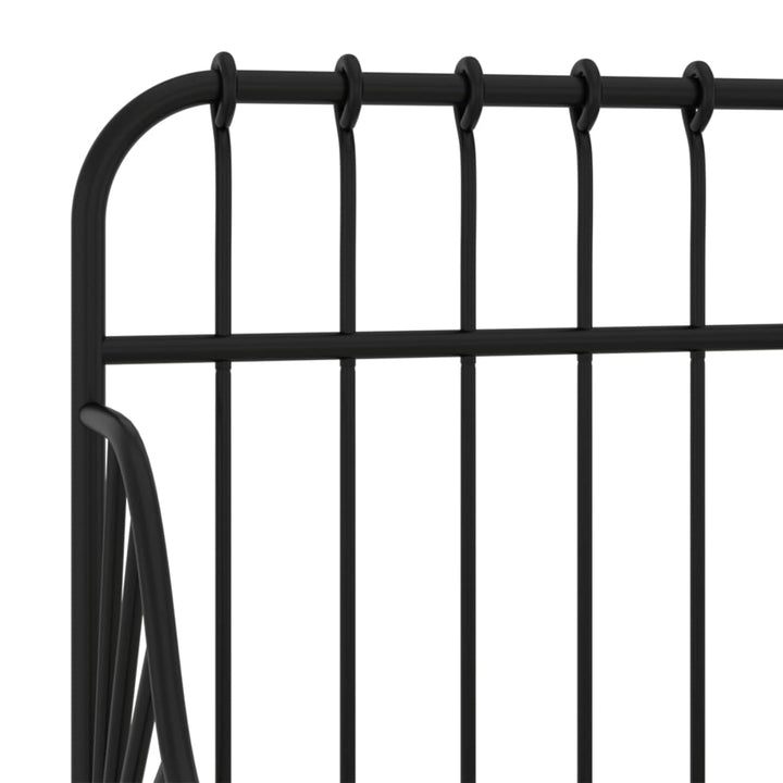 udvideligt sengestel 80x130/200 cm metal sort