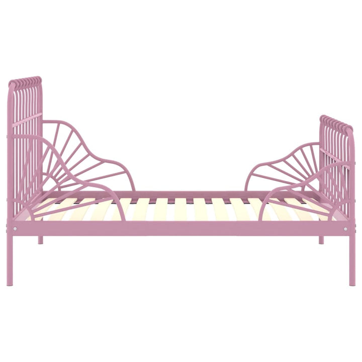 udvideligt sengestel 80x130/200 cm metal pink