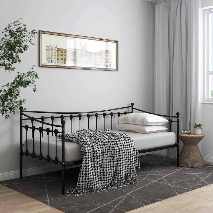 sengestel til sovesofa 90x200 cm metal sort