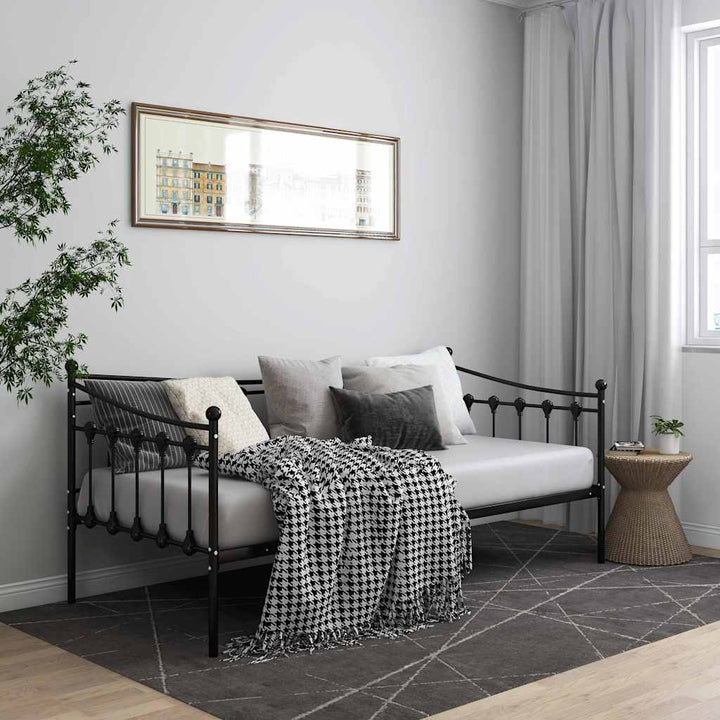 sengestel til sovesofa 90x200 cm metal sort