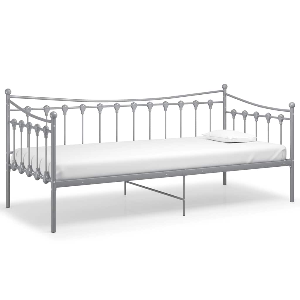 sengestel til udtræksseng 90x200 cm metal grå