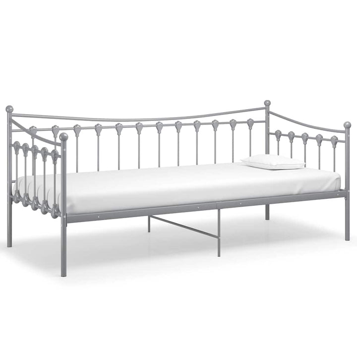 sengestel til udtræksseng 90x200 cm metal grå