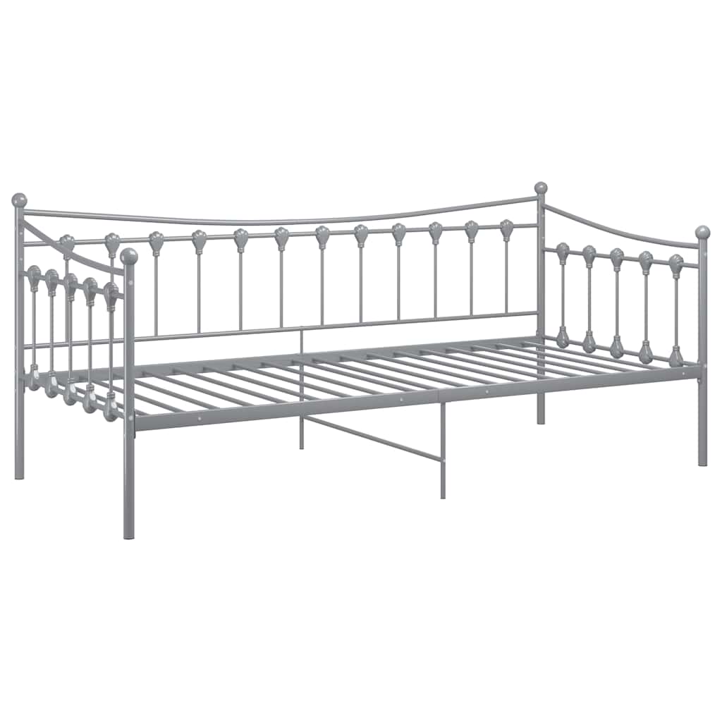 sengestel til udtræksseng 90x200 cm metal grå