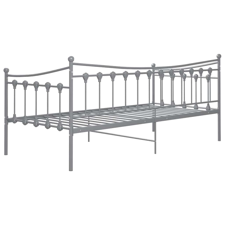 sengestel til udtræksseng 90x200 cm metal grå
