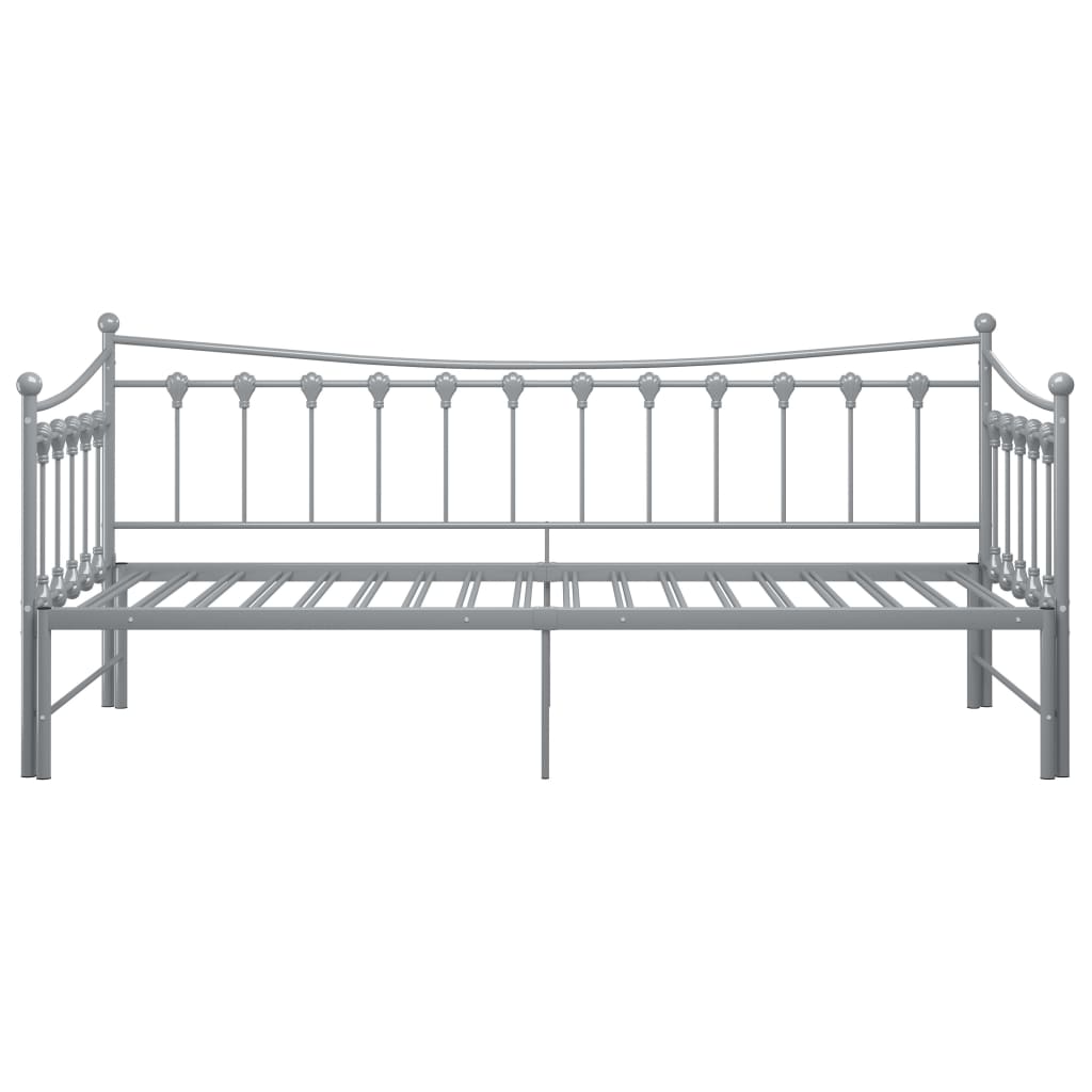 sengestel til udtræksseng 90x200 cm metal grå